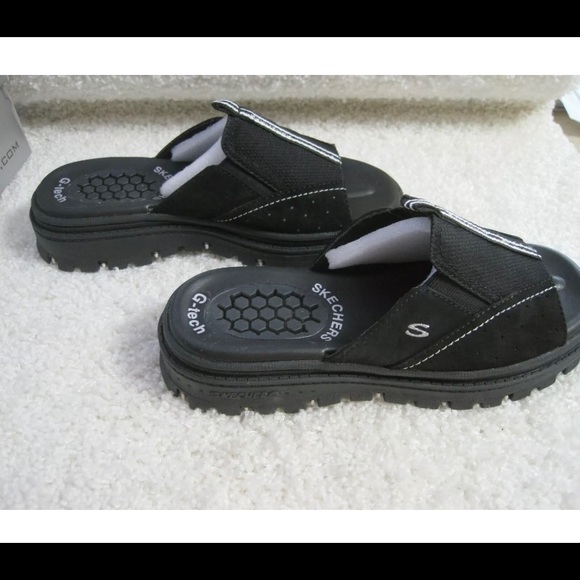 VTG SKETCHERS JAMMERS SANDALS BLACK CHUNKY SZ 6! - Picture 5 of 7